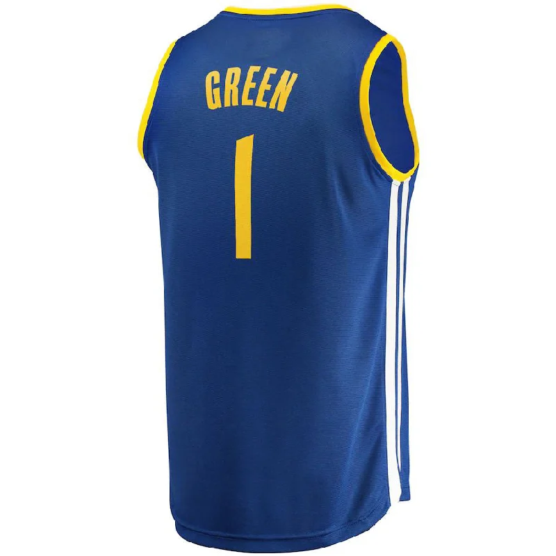 Street Style Basketball Jersey for Trendy Looks-G.State Warriors #1 Draymond Green Fanatics Branded 2022-23 Fast Break Replica Player Jersey Icon Blue Stitched American Basketball Jersey