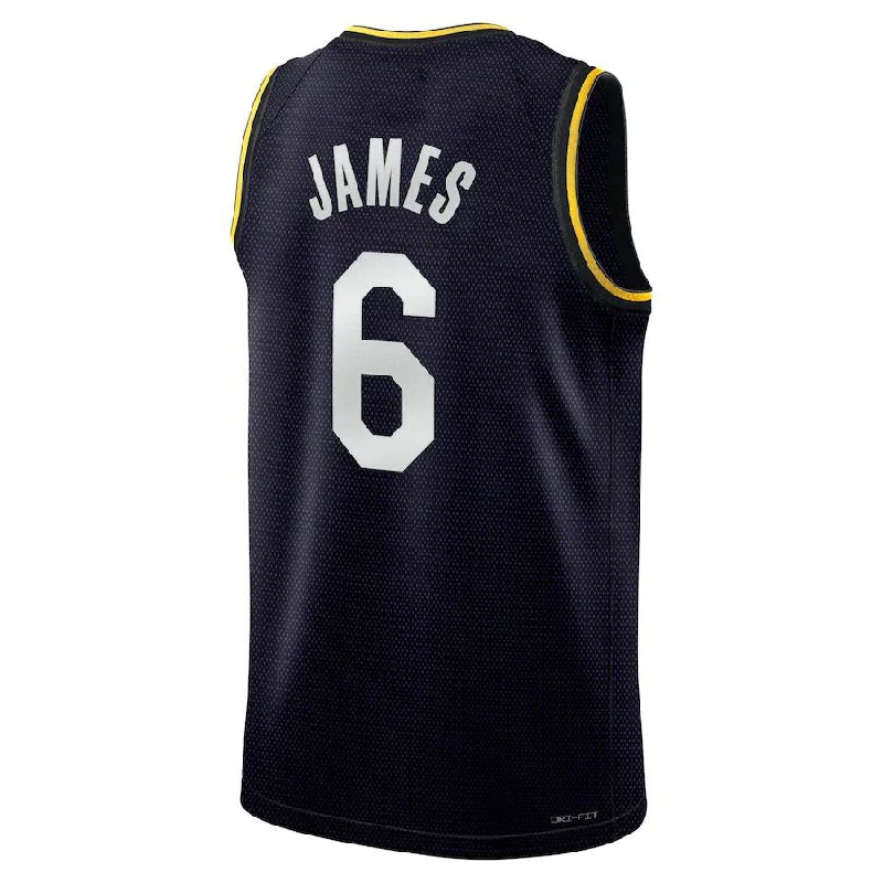 Casual Basketball Jersey for Relaxed Wear-LA.Lakers #6 LeBron James 2022 Select Series MVP Swingman Jersey Black Stitched American Basketball Jersey