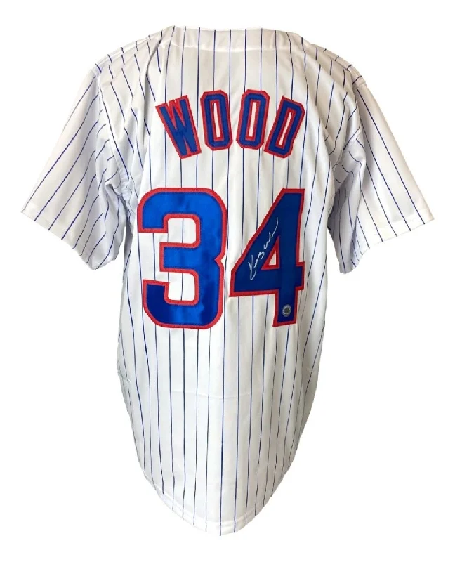 High-Quality Baseball Jersey for Ultimate Comfort-Kerry Wood Chicago Signed White Baseball Jersey Schwartz Sports Hologram