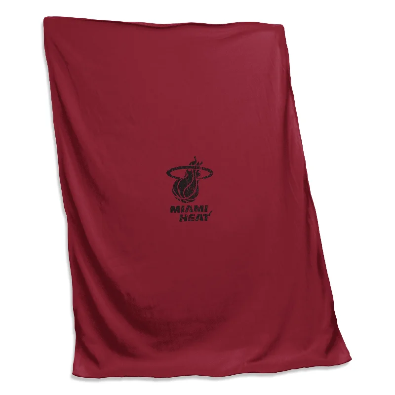 Team Home Textiles for Sports-Themed Rooms and Apartments-Miami Heat Sweatshirt Blanket (Screened)