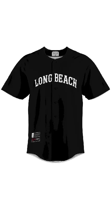 Baseball Jersey with Bold Lettering for Customization-LB Baseball Jersey - Black, Prosphere