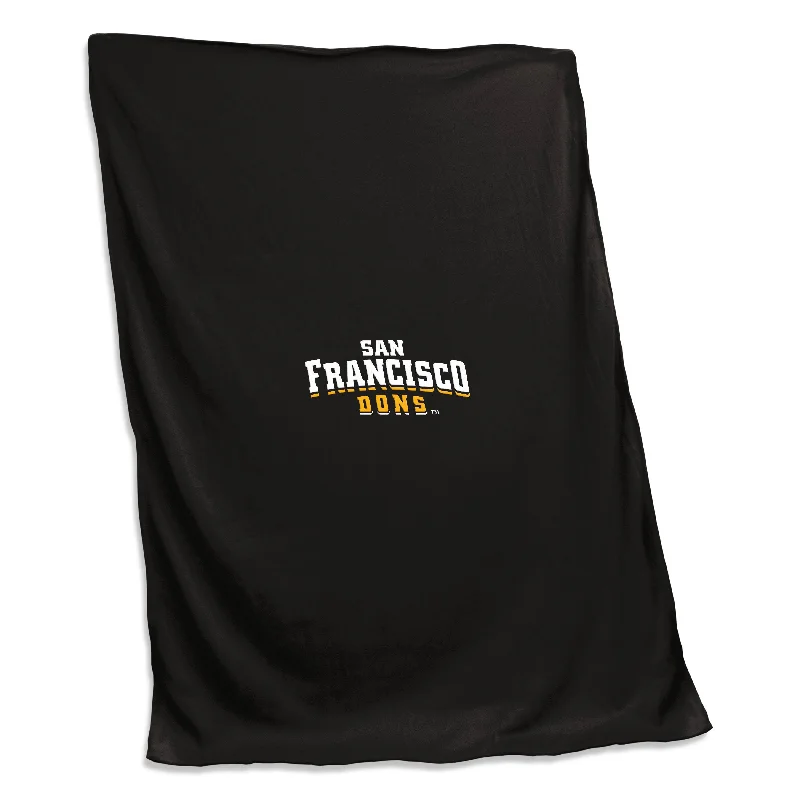 Basketball-Themed Team Home Textiles for Fan-Centered Spaces-San Francisco Black Screened Sweatshirt Blanket