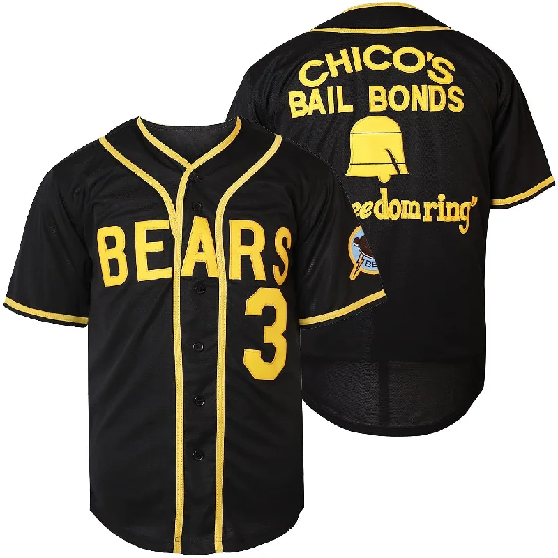 High-Quality Baseball Jersey for Ultimate Comfort-The Bad News Bears #3 Kelly Leak Baseball Jersey Black