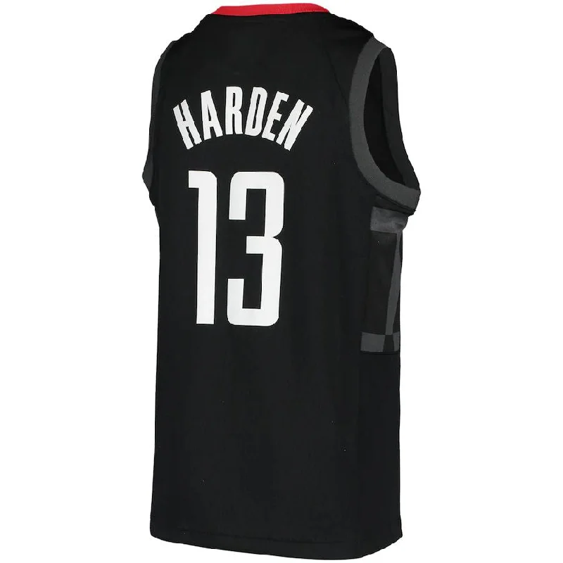 Youth Basketball Jersey with Bold Patterns-H.Rockets #13 James Harden Jordan Brand 2020-21 Swingman Player Jersey Black Statement Edition Stitched American Basketball Jersey