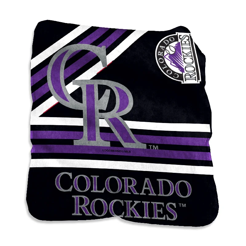 Custom Team Home Textiles for Special Team Events and Celebrations-Colorado Rockies Raschel Throw