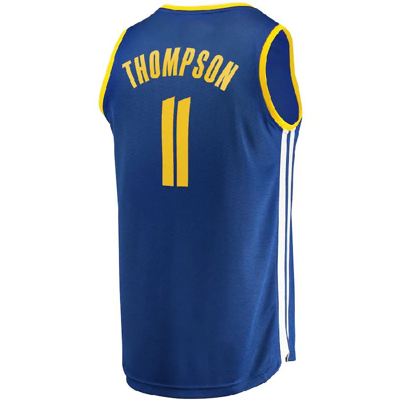 Comfortable Basketball Jersey for All Seasons-G.State Warriors #11 Klay Thompson Fanatics Branded Fast Break Replica Player Jersey Royal Icon Edition Stitched American Basketball Jersey