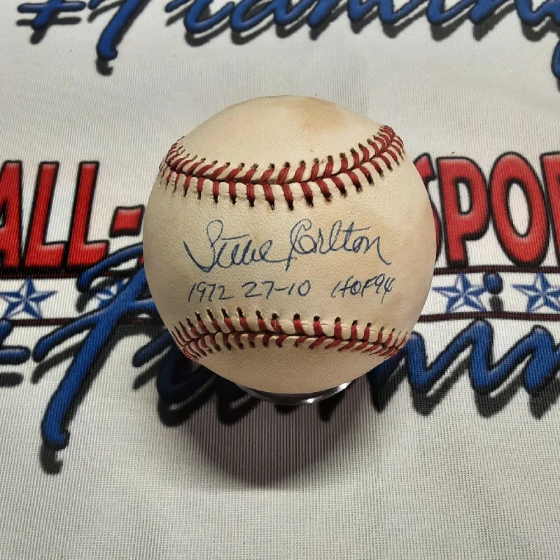 Baseball with Synthetic Leather for Easy Care-Steve Carlton Authentic Signed Baseball Autographed with Inscription JSA-