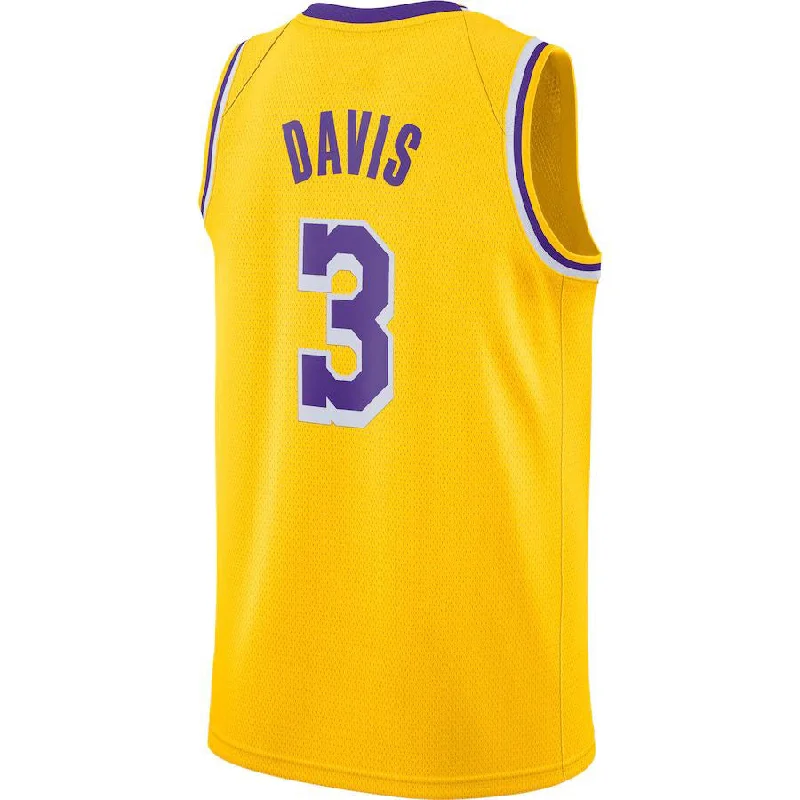 Basketball Jersey for Indoor and Outdoor Play-LA.Lakers #3 Anthony Davis 2020-21 Swingman Jersey  Gold Stitched American Basketball Jersey