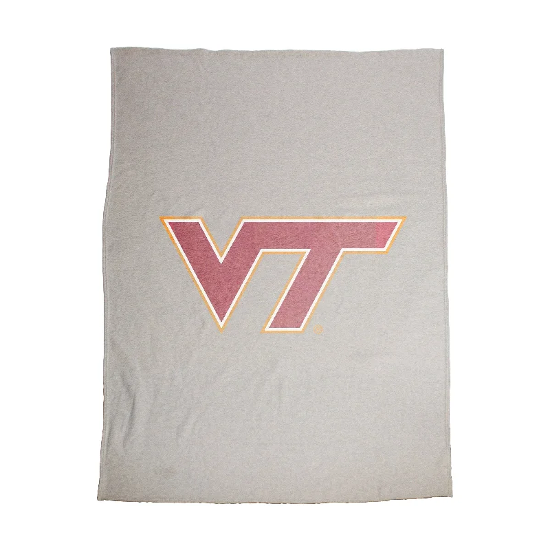 Team Home Textiles with Embroidered Team Logos for Luxury Touch-Virginia Tech Oversized Logo Sublimated Sweatshirt Blanket