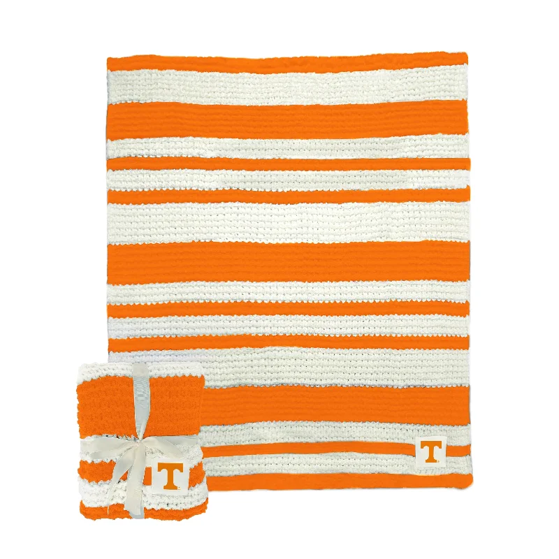 Custom-Printed Team Home Textiles for Game-Day Decorations-Tennessee Cable Knit Throw 50x60