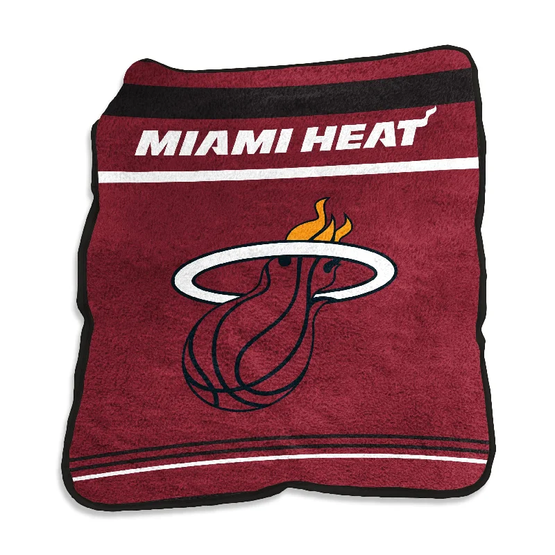 Luxury Team Home Textiles for Dedicated Supporters-Miami Heat Gameday Raschel Throw