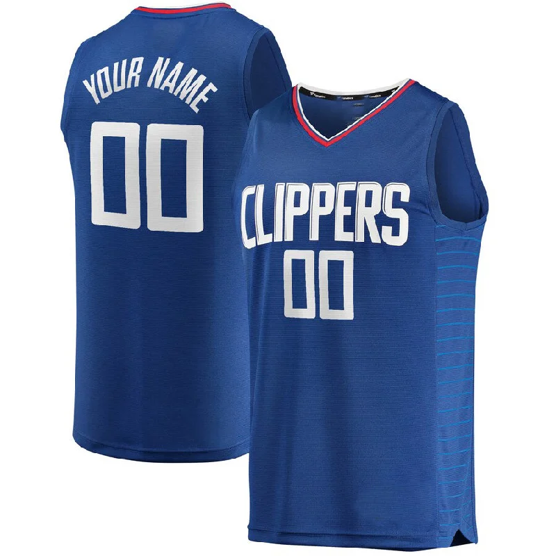 Classic White Basketball Jersey for Timeless Appeal-Custom LA.Clippers Fanatics Branded Fast Break Replica Jersey Royal Icon Edition Stitched Basketball Jersey