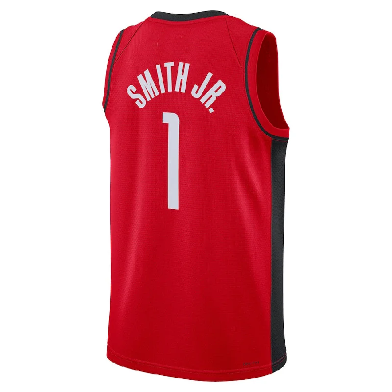 Personalized Basketball Jersey for Sports Teams-H.Rockets #1 Jabari Smith Jr. Unisex 2022 Draft First Round Pick Swingman Jersey Icon Edition Red Stitched American Basketball Jersey