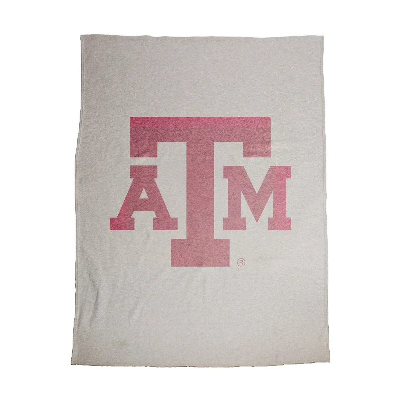 Personalized Team Home Textiles for Custom Bedrooms and Living Rooms-Texas A&M Oversized Logo Sublimated Sweatshirt Blanket