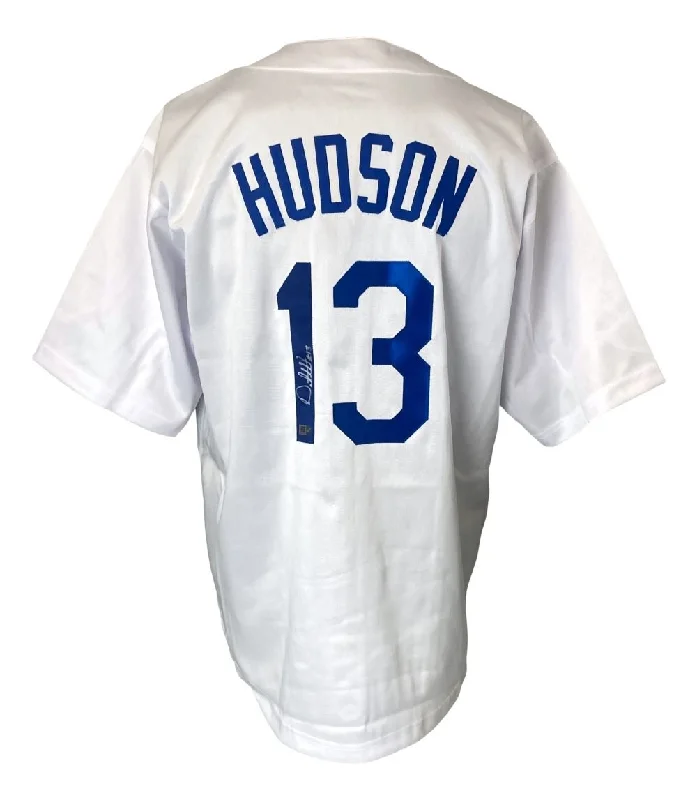 Stylish Baseball Jersey for On-the-Go Players-Orlando Hudson Los Angeles Signed White Baseball Jersey Sports Integrity