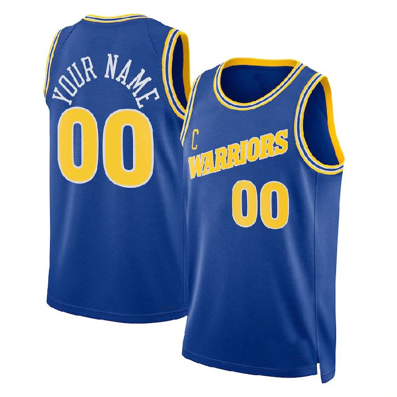 Basketball Jersey with Personalized Name and Number-Custom G.State Warriors Unisex 2022-23 Custom Swingman Jersey Classic Edition Royal American Stitched Basketball Jersey