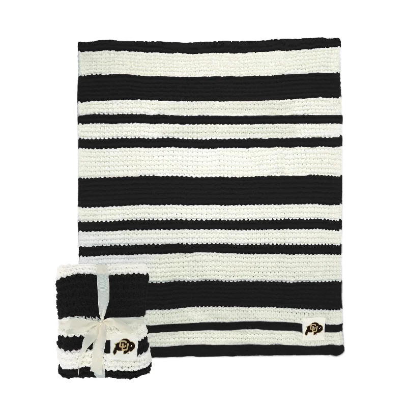 Football Team Home Textiles with Cozy Throws and Quilts-Colorado Cable Knit Throw 50x60