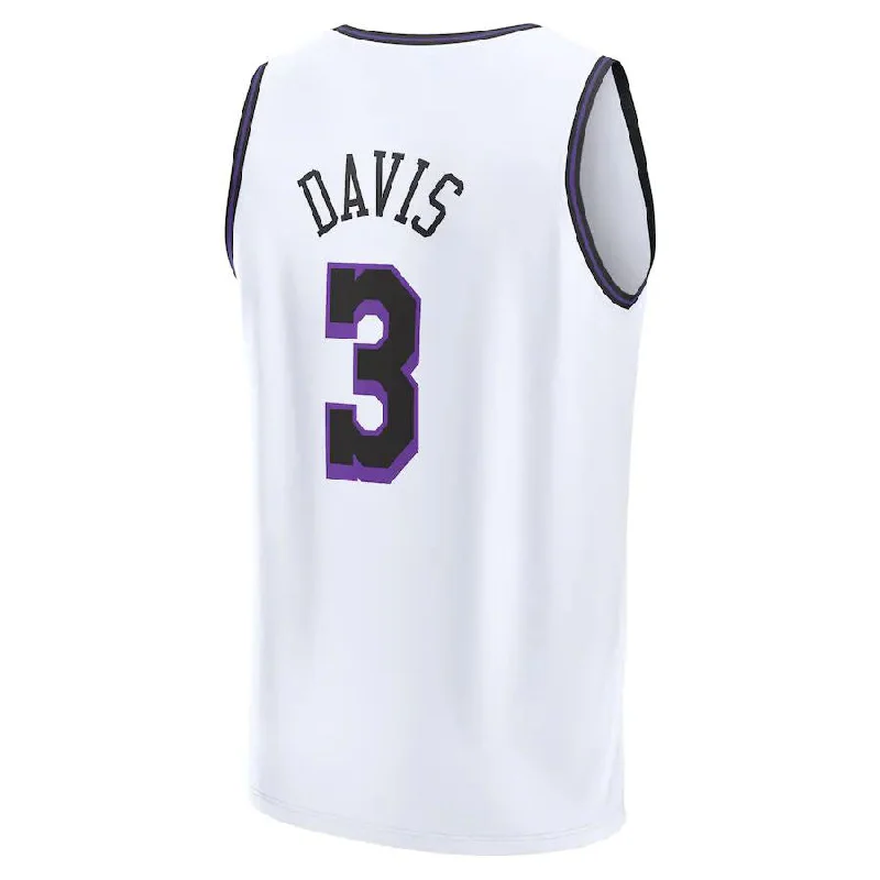 Durable Basketball Jersey for Competitive Play-LA.Lakers #3 Anthony Davis Fanatics Branded 2022-23 Fastbreak Jersey City Edition White Stitched American Basketball Jersey