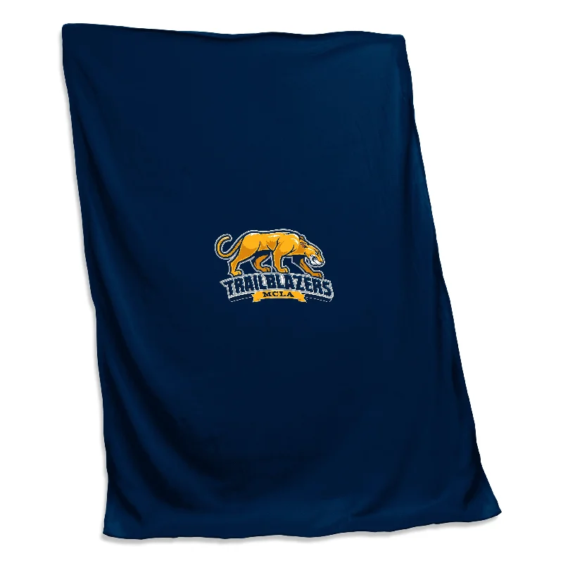 Team Home Textiles for College Dorm Rooms with Team Logos-Massachusetts College of Liberal Arts Screened Sweatshirt Blanket