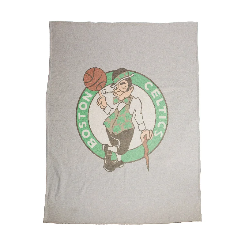 Team Home Textiles with Practical and Stylish Storage Solutions-Boston Celtics Oversized Logo Sublimated Sweatshirt Blanket