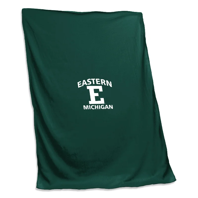 Team Home Textiles for College Sports Fans and Alumni-Eastern Michigan Screened Sweatshirt Blanket