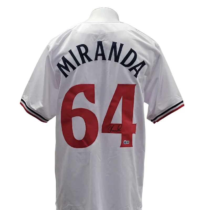 Comfortable Jersey for Softball and Baseball Players-Jose Miranda Signed Custom White Baseball Jersey