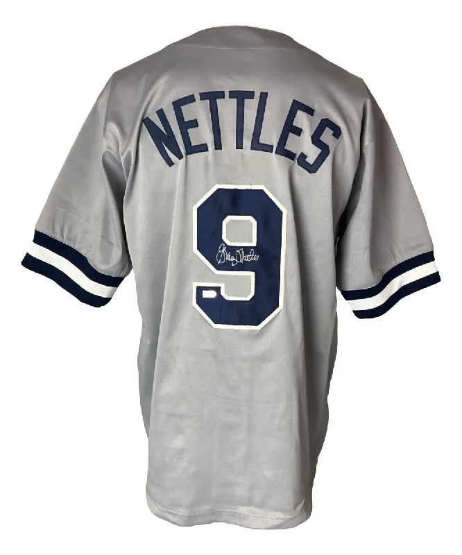 Baseball Jersey for Charity Events and Fundraisers-Graig Nettles New York Signed Gray Baseball Jersey Sports Integrity