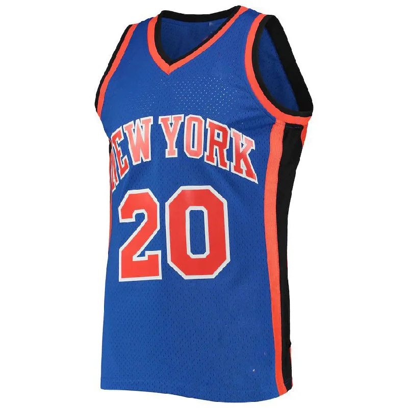 Basketball Jersey for Casual Sports Fans-NY.Knicks #20 Allan Houston Mitchell & Ness 1998-99 Hardwood Classics Swingman Jersey Blue Stitched American Basketball Jersey