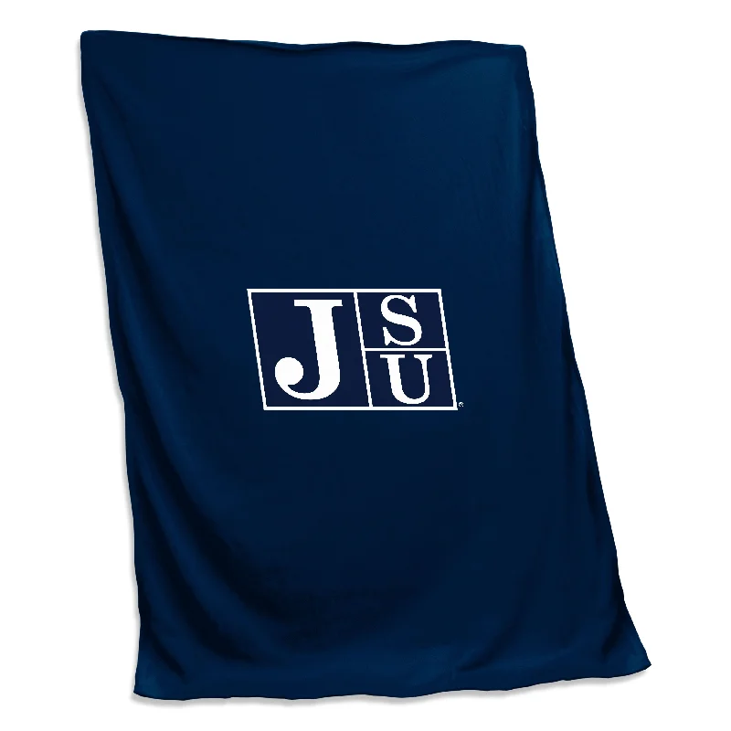 Baseball Team Home Textiles with Soft Comforters and Bedding-Jackson State Screened Sweatshirt Blanket