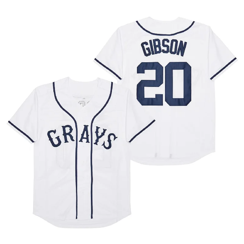 Team Baseball Jersey for Group Sports-Josh Gibson #20 Baseball Jerseys Homestead Grays Stitched Heather