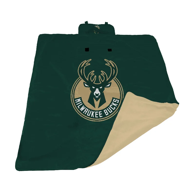 Custom-Printed Team Home Textiles for Game-Day Decorations-Milwaukee Bucks All Weather Outdoor XL Blanket