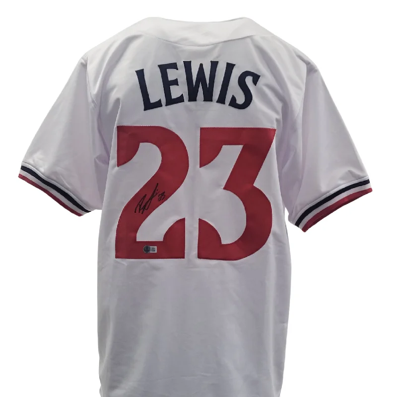 Cool and Comfortable Baseball Jersey for Training-Royce Lewis Signed Custom White Baseball Jersey