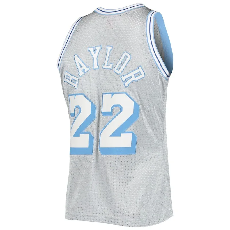 Basketball Jersey with Team Number for Customization-LA.Lakers #22 Elgin Baylor Mitchell & Ness 75th Anniversary 1960-61 Hardwood Classics Swingman Jersey  Silver Stitched American Basketball Jersey