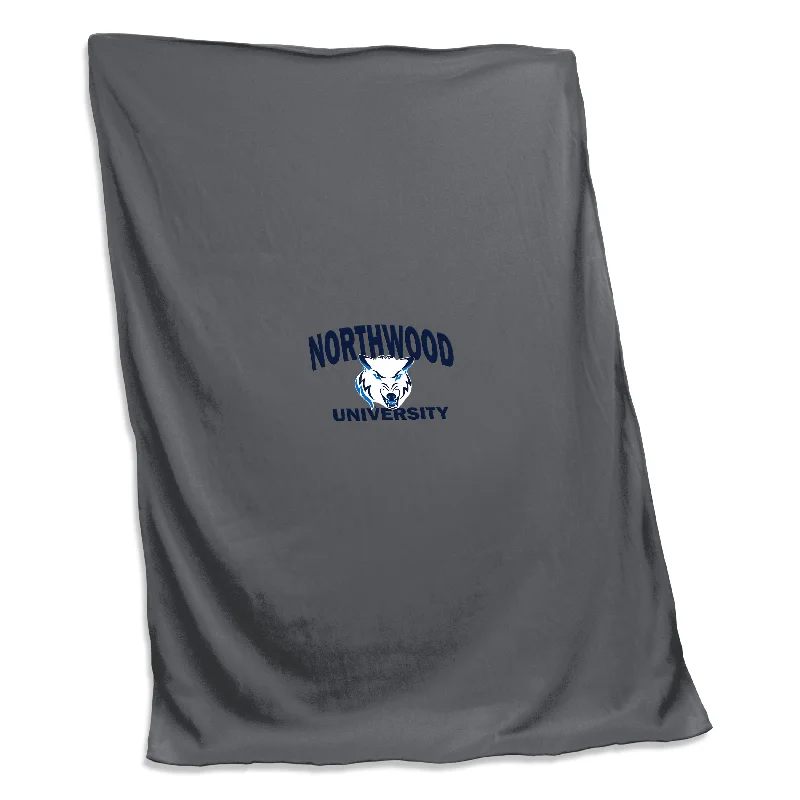 Soft, Breathable Team Home Textiles for Relaxing at Home-Northwood Univ - Michigan Screened Sweatshirt Blanket