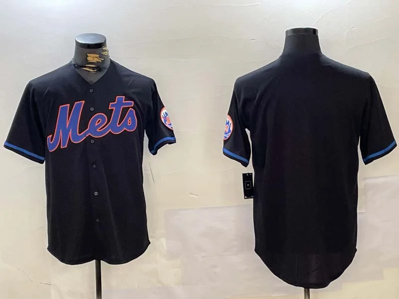 Stylish Baseball Jersey for Baseball Fans-New York Mets Team Big Logo Graphite 2024 City Connect Limited Stitched Baseball Jersey