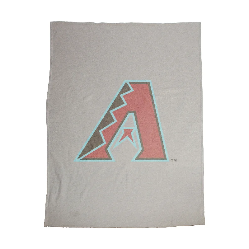 Personalized Team Home Textiles for Birthdays and Special Occasions-Arizona Diamondbacks Oversized Logo Sublimated Sweatshirt Blanket