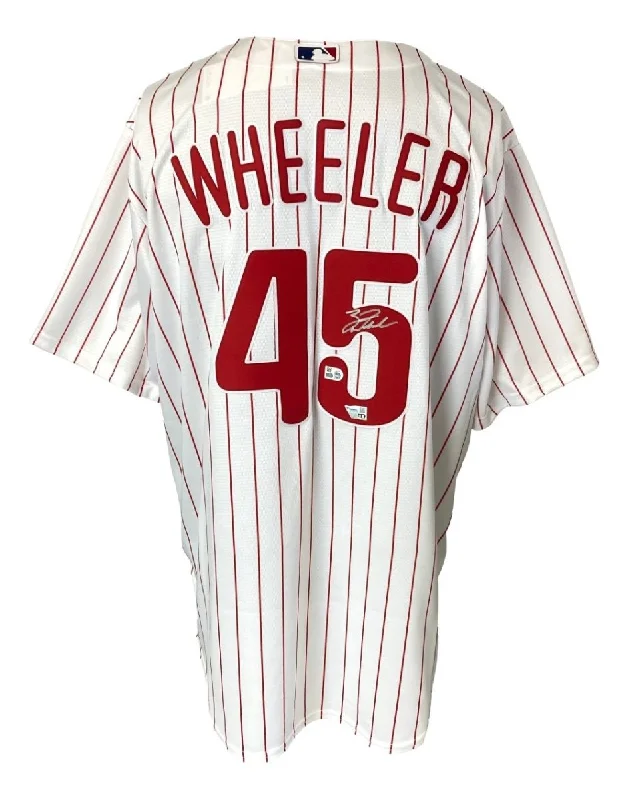 Comfortable Jersey for Softball and Baseball Players-Zack Wheeler Signed Philadelphia Phillies Nike Replica Baseball Jersey Fanatics