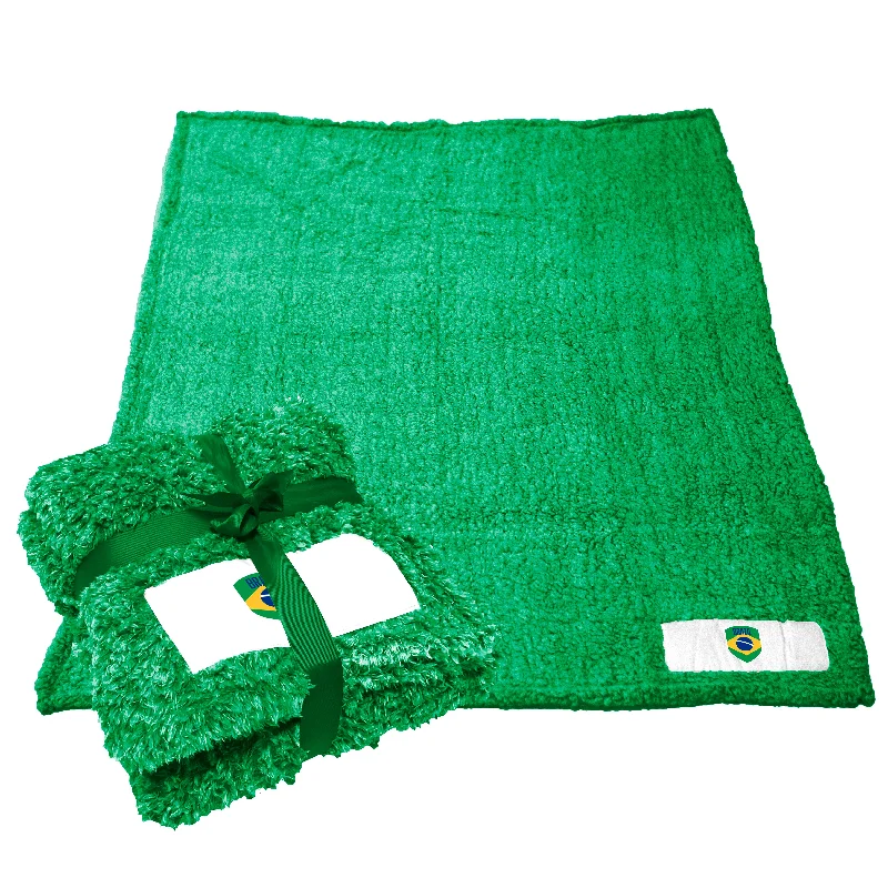 Soft and Cozy Team Home Textiles for Relaxing After Games-Brazil Color Frosty Fleece