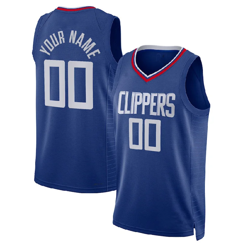 Premium Basketball Jersey for Elite Players-Custom LA.Clippers 2021-22 Diamond Swingman  Royal Icon Edition Stitched Basketball Jersey