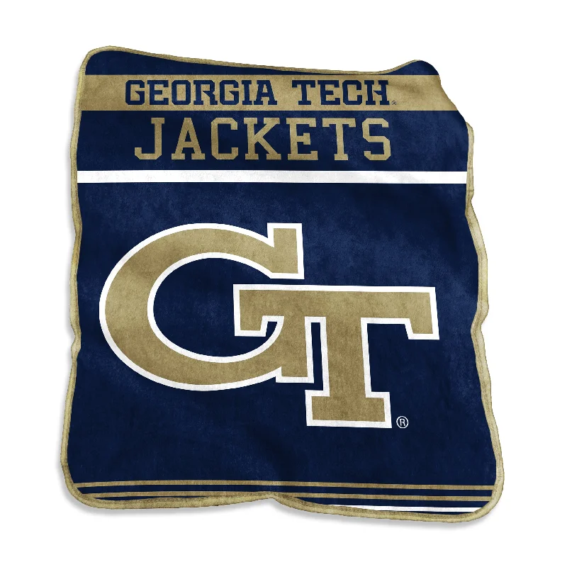 Durable and Washable Team Home Textiles for Busy Households-Georgia Tech Gameday Raschel Throw