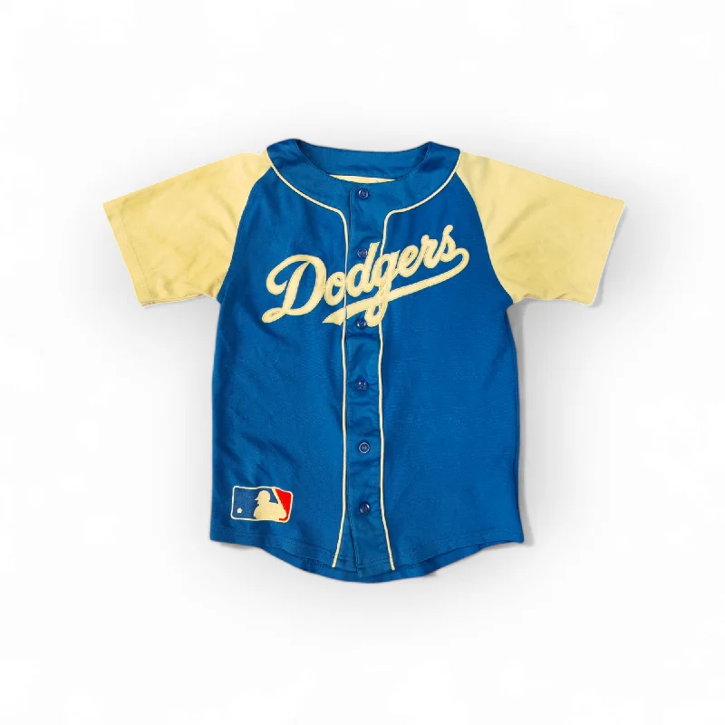 High-Quality Baseball Jersey for All Seasons-Majestic Los Angeles Dodgers MLB Baseball Jersey, Blue, Size XS