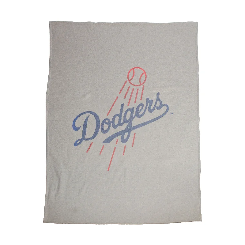 All-In-One Team Home Textiles Sets for Complete Room Makeovers-Los Angeles Dodgers Oversized Logo Sublimated Sweatshirt Blanket