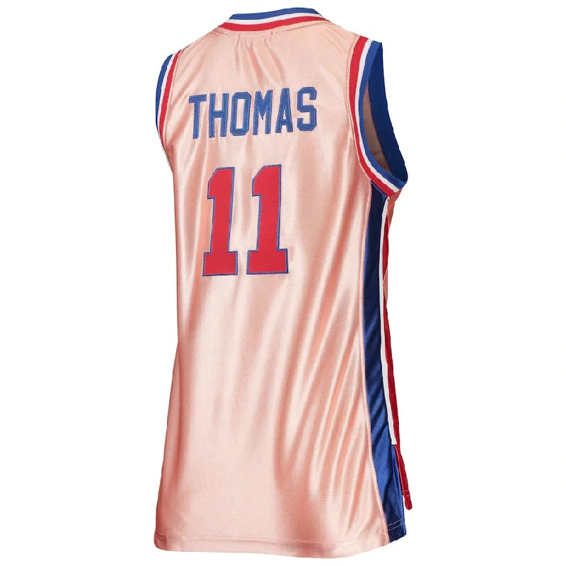 Retro Basketball Jersey with Throwback Designs-D.Pistons #11 Isaiah Thomas Mitchell & Ness 75th Anniversary Rose Gold 1982 Swingman Jersey  Pink Stitched American Basketball Jersey