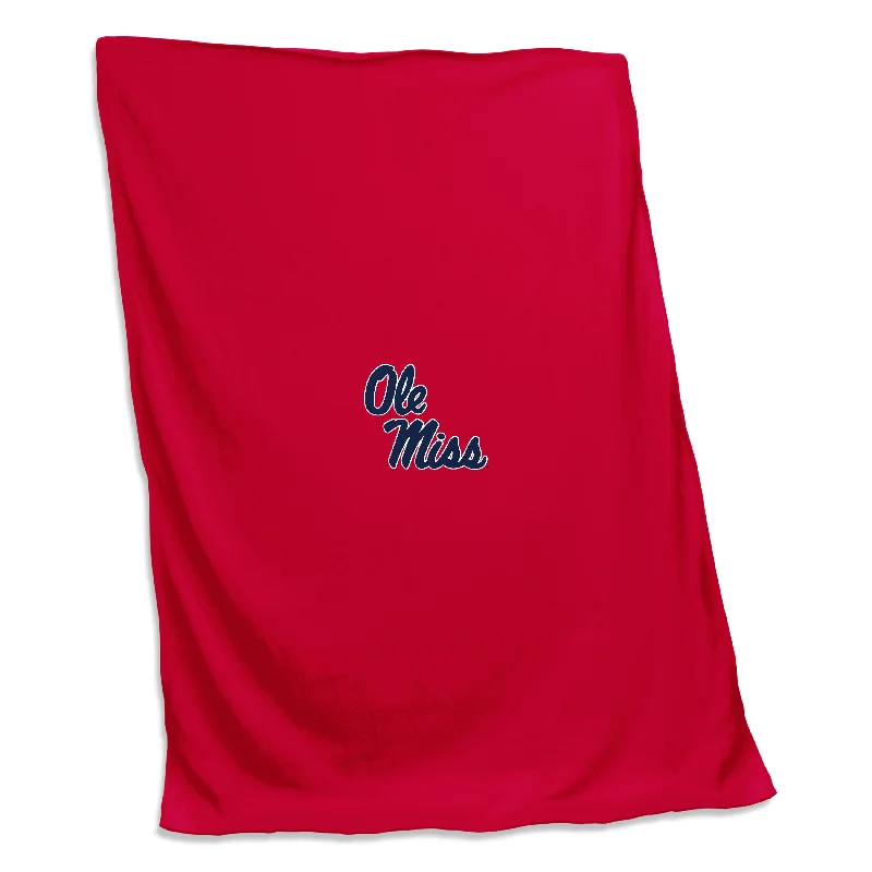 Personalized Team Home Textiles for Birthdays and Special Occasions-Ole Miss Screened Sweatshirt Blanket