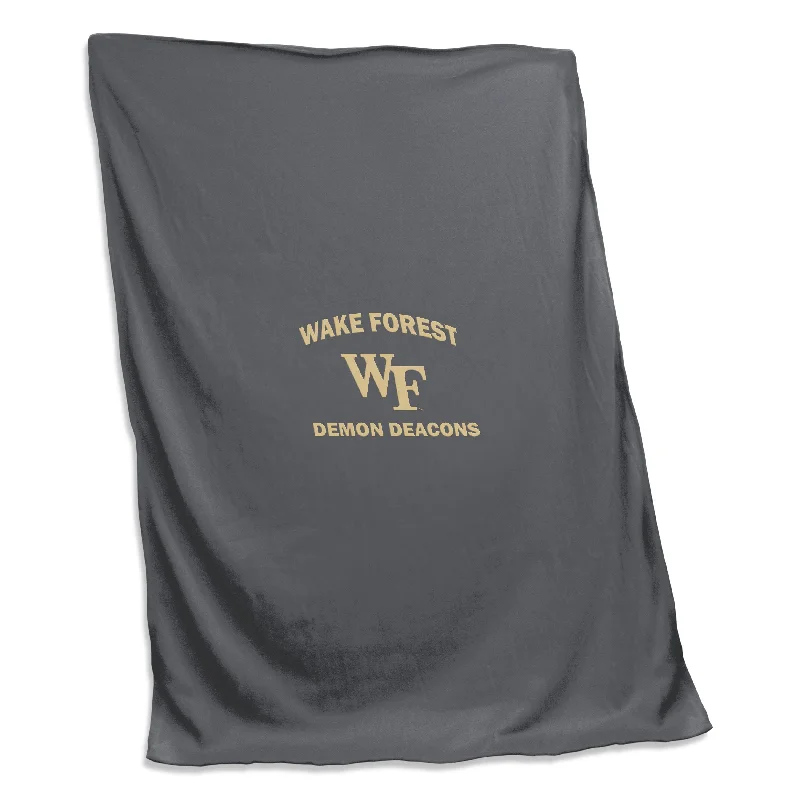 Multi-Purpose Team Home Textiles for Day-to-Night Fan Style-Wake Forest Screened Sweatshirt Blanket