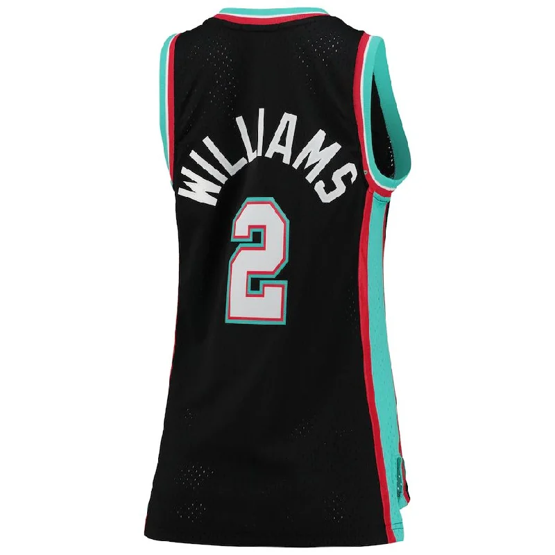 Personalized Basketball Jersey for Special Events-M.Grizzlies #2 Jason Williams Mitchell & Ness Hardwood Classics Swingman Jersey Black Stitched American Basketball Jersey