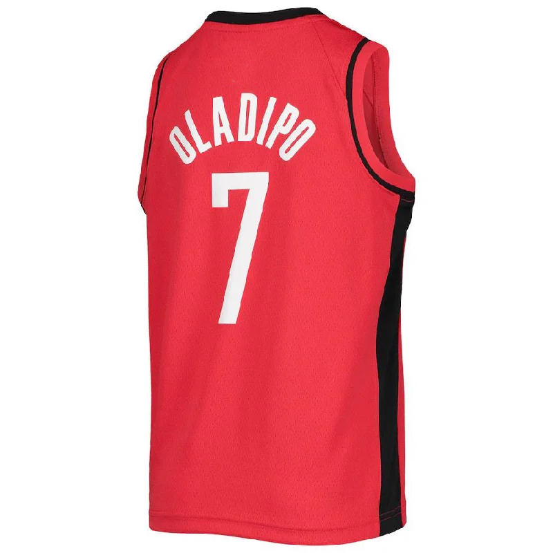 Basketball Jersey with Team Logo for Fans-H.Rockets #7 Victor Oladipo 2020-21 Swingman Jersey Icon Edition Red Stitched American Basketball Jersey