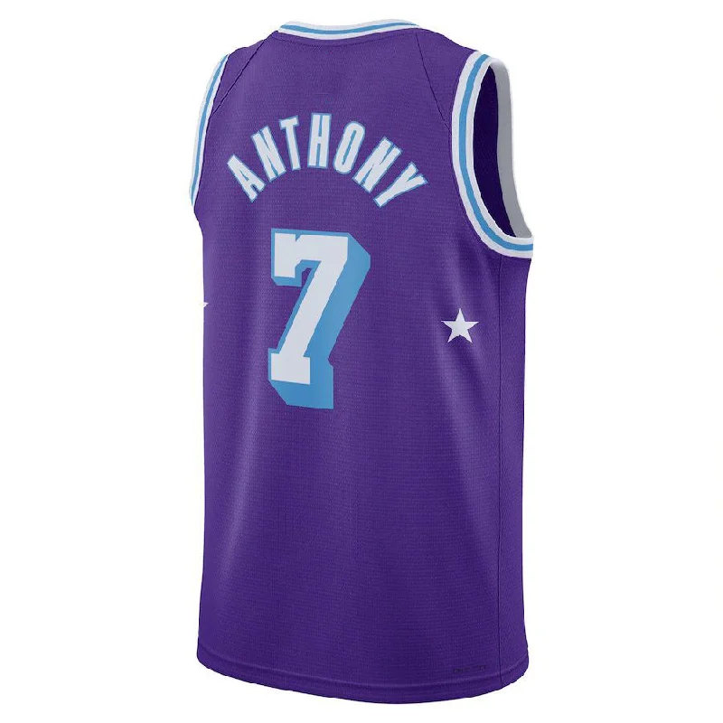 Premium Basketball Jersey for Elite Players-LA.Lakers #7 Carmelo Anthony 2021-22 Swingman Jersey City Edition Purple Stitched American Basketball Jersey