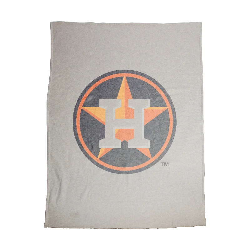 Custom Bedding Sets with Team Logos for Personalized Comfort-Houston Astros Oversized Logo Sublimated Sweatshirt Blanket