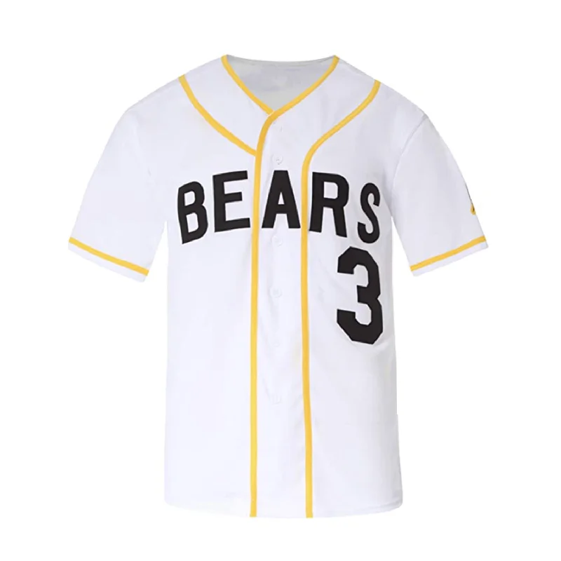 Baseball Jersey with Bold Lettering for Customization-The Bad News Bears #3 Kelly Leak Baseball Jersey